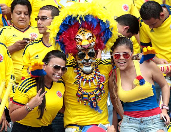 Colombia Fans Celebrations
