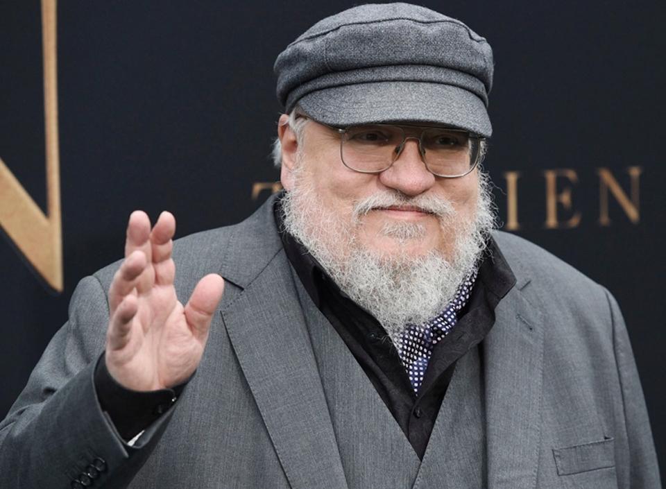 George RR Martin at Tolkien Movie Premiere
