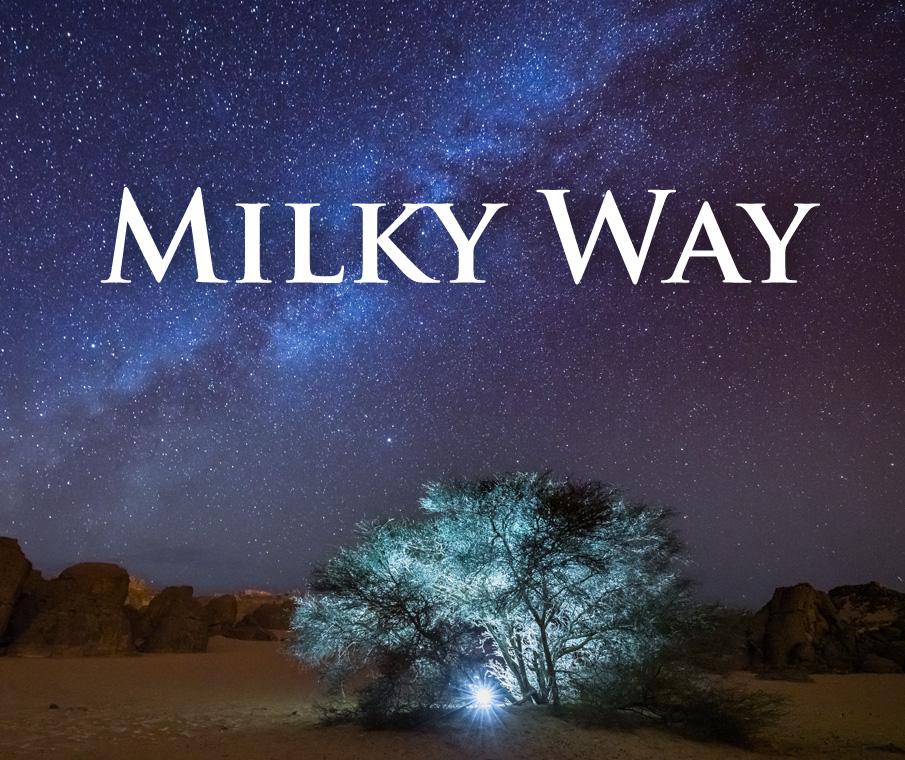 Milky Way above Sahara Desert