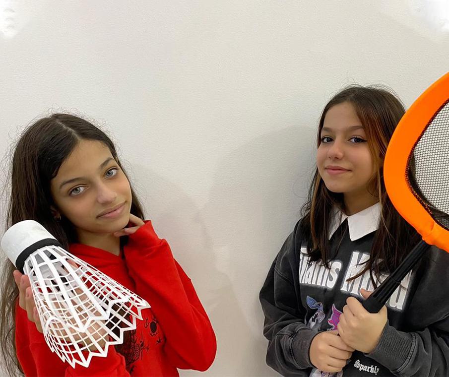 Who won in badminton?