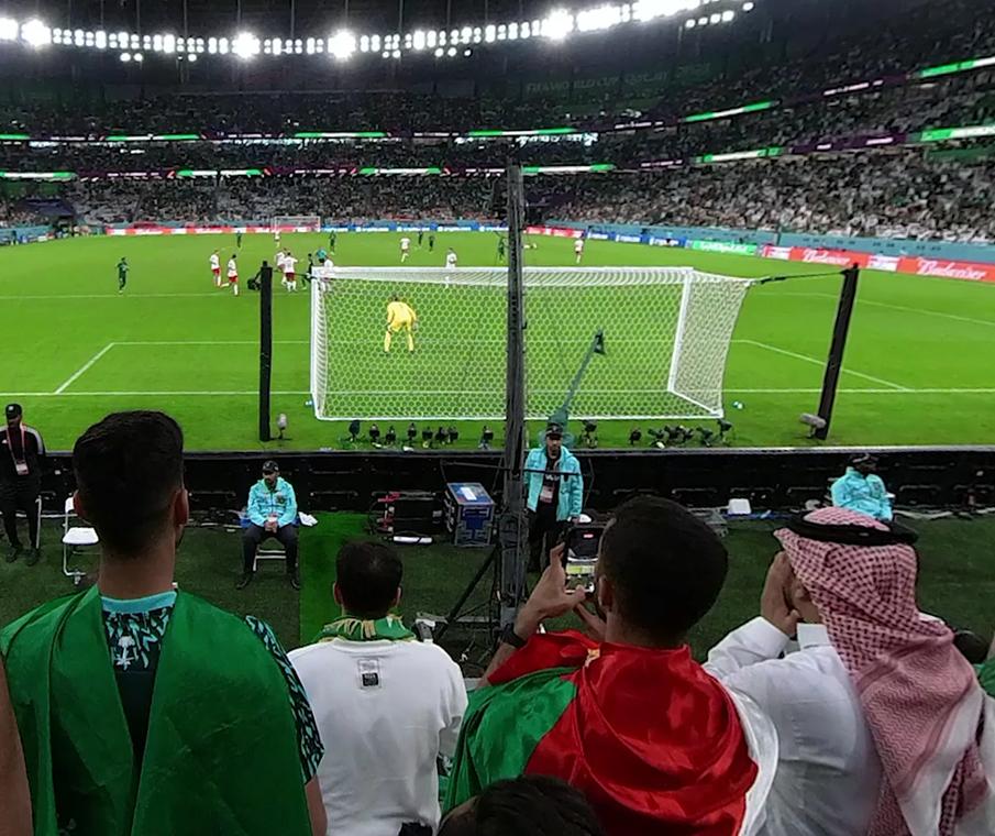 Saudi Try To Score & Fans Shout