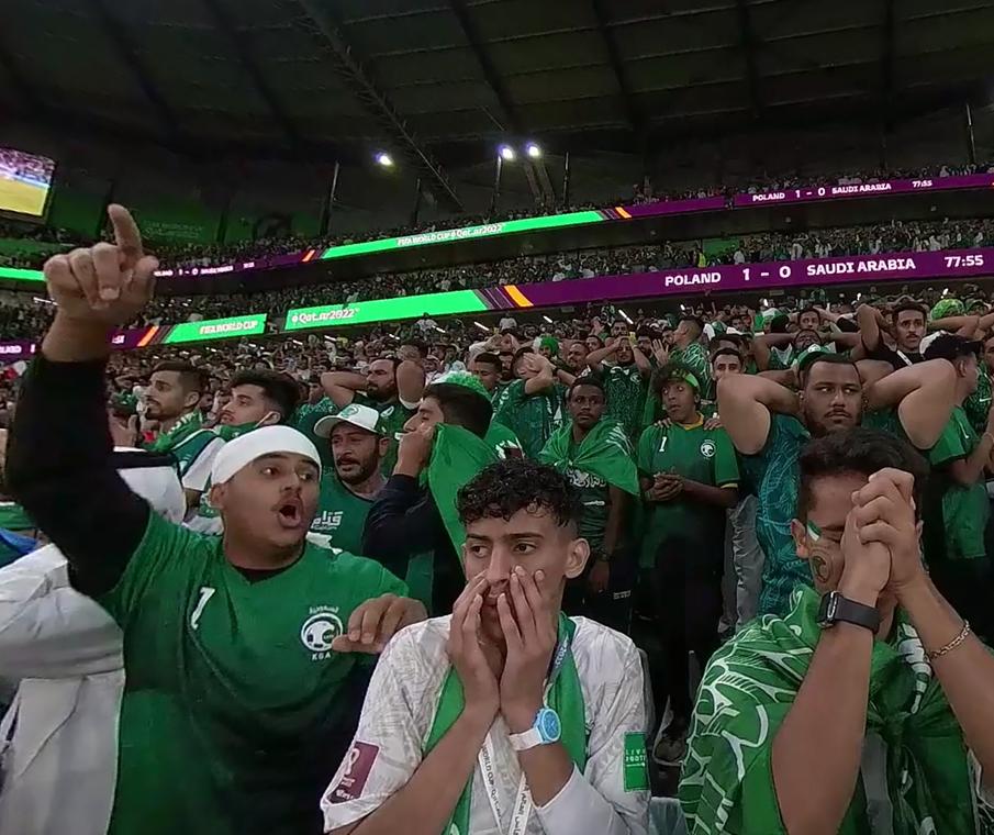 Saudi Get Very Close to a Goal vs. Poland