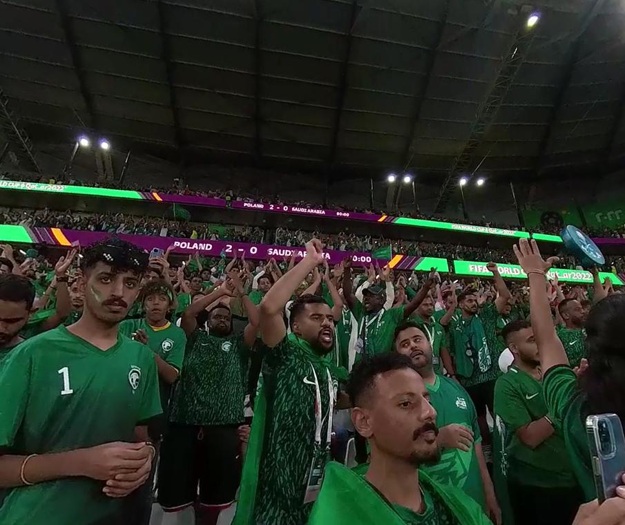 Saudi Players Greeting Fans After the Loss